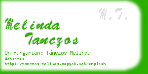 melinda tanczos business card
